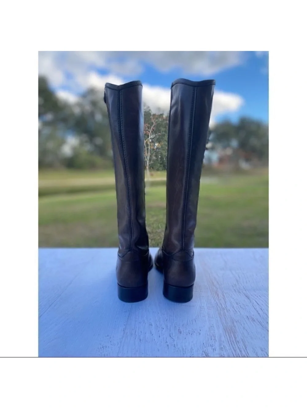 Classic Tall Brown Leather Riding Boots - Women's Frye Melissa Leather